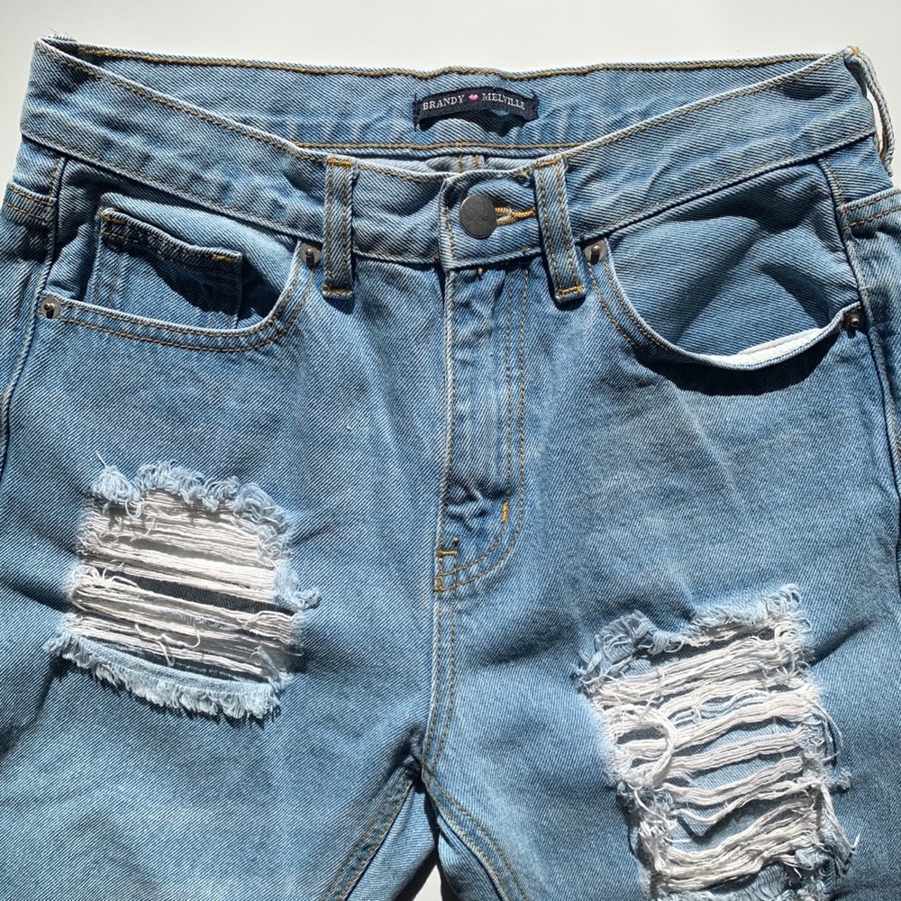 Brandy Melville Distressed Boyfriend Jeans - Picture 3 of 10